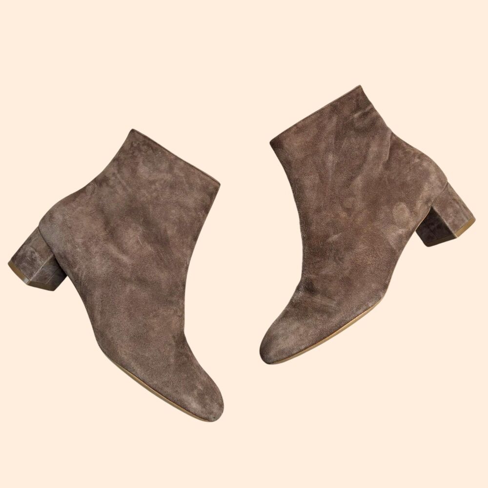 Mansur Gavriel Shearling Suede Ankle Boots
